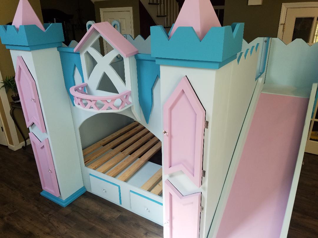 full size bunk bed with slide